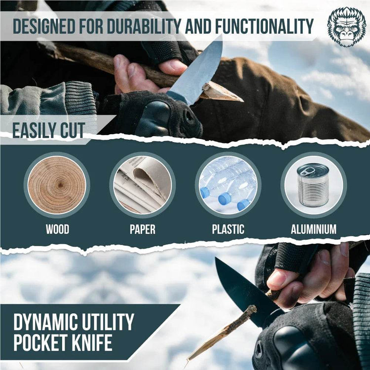 The Peasant Folding Pocket Knife Giftset for Men and Women (Black and Blue) - GiFTiFY