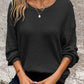Plus Size Relaxed Fit Waffle Knit Round Neck T-Shirt - GiFTiFY