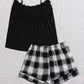 Plus Size Lace Trim Scoop Neck Cami and Printed Shorts Pajama Set - GiFTiFY