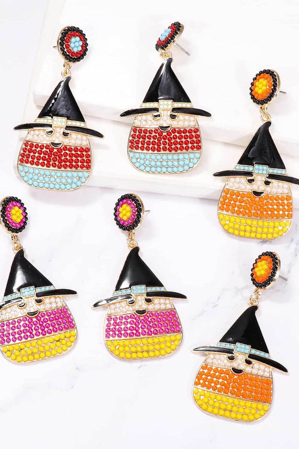 Witch's Hat Shape Synthetic Pearl Dangle Earrings - GiFTiFY