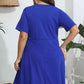 Plus Size Round Neck Openwork Dress