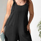 Plus Size Knotted Strap Romper with Pockets