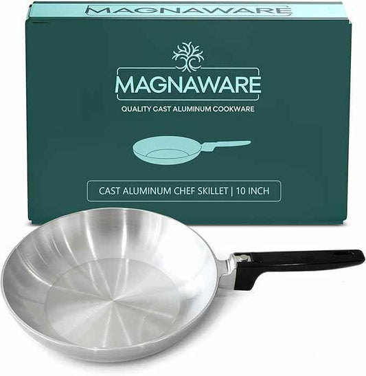 10-Inch Chef Skillet – Quick & Even Heat Distribution – Lightweight Cast Aluminum Frying Pan - GiFTiFY