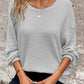 Plus Size Relaxed Fit Waffle Knit Round Neck T-Shirt - GiFTiFY