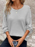 Plus Size Relaxed Fit Waffle Knit Round Neck T-Shirt - GiFTiFY