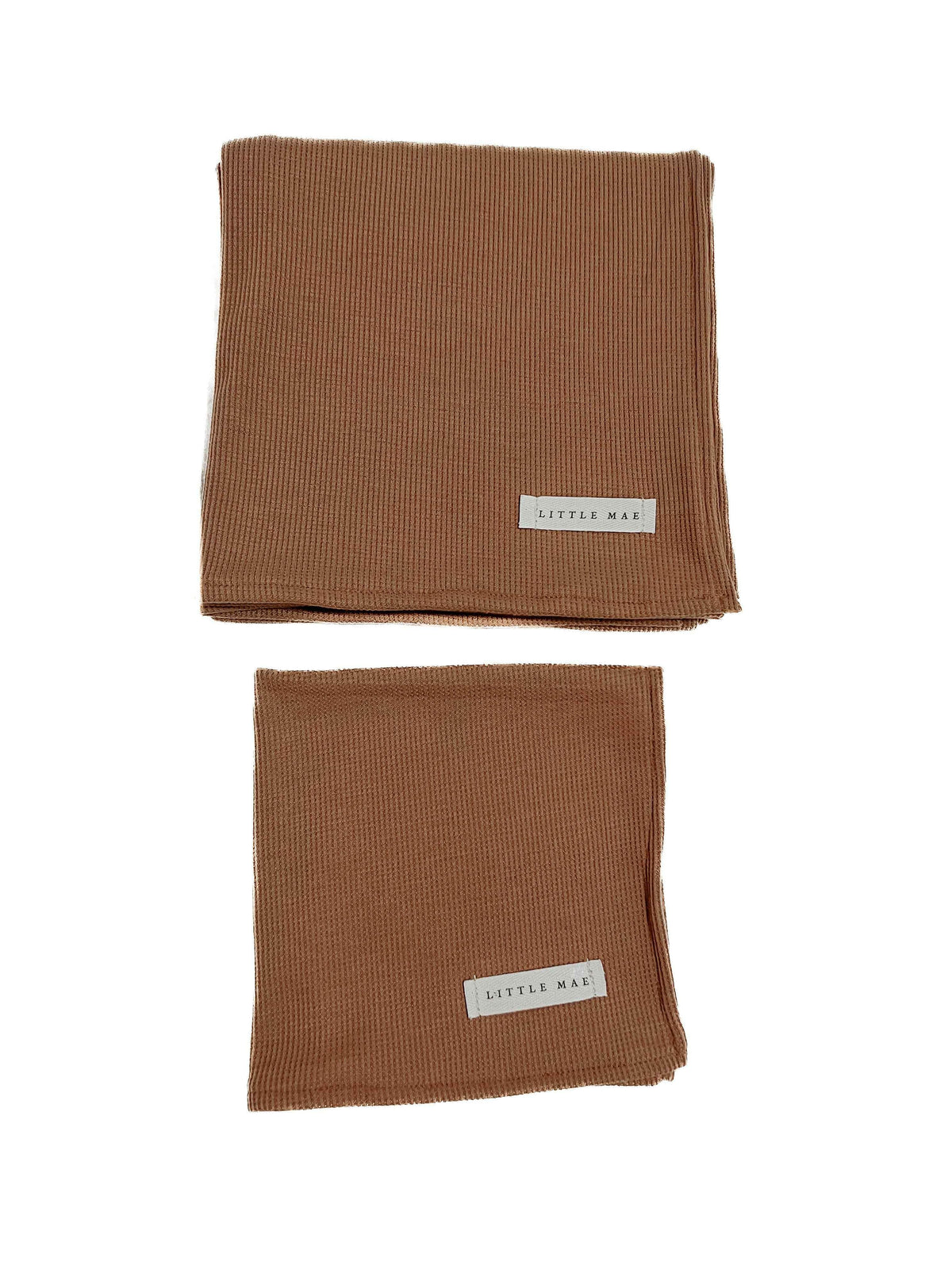 Caramel Waffle Knit Blanket by Little Mae & Co