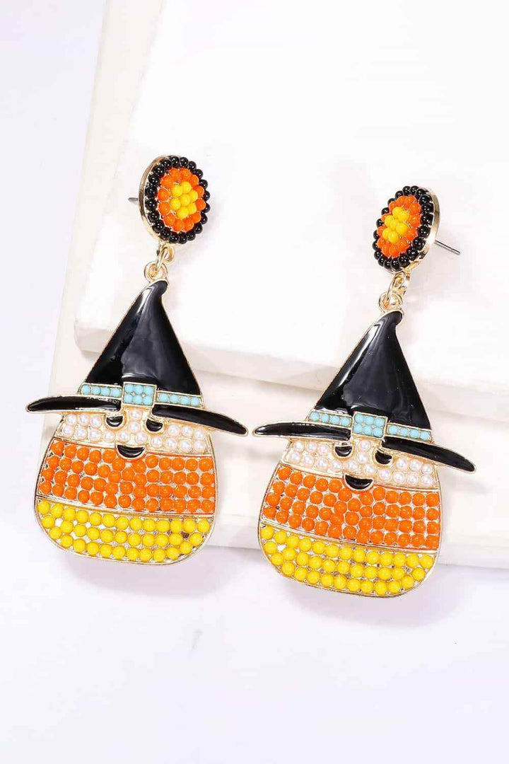 Witch's Hat Shape Synthetic Pearl Dangle Earrings - GiFTiFY