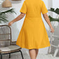 Plus Size Round Neck Openwork Dress