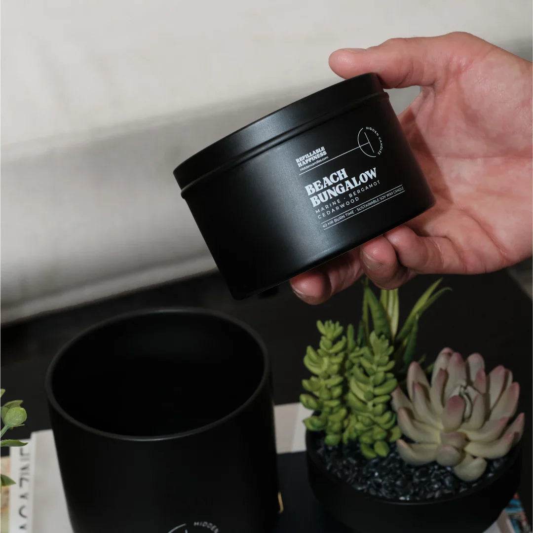 The Hidden Candle Succulent & Candle by Hidden Candles