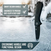 The Peasant Folding Pocket Knife Giftset for Men and Women (Black and Blue) - GiFTiFY