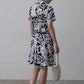 Rey Printed Dress — Multicolor Abstract