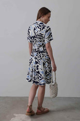 Rey Printed Dress — Multicolor Abstract - GiFTiFY