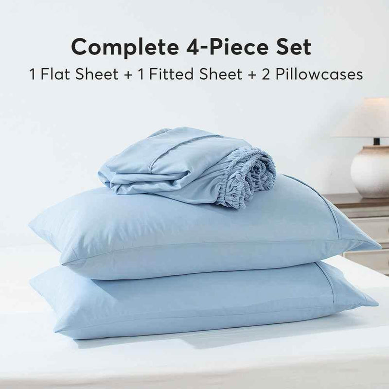 Kasentex Soft Sheet Bedding Set in Deep Pocket, Hypoallergenic and Breathable, Room Decor, Graduation Gifts Sheet Set by Kasentex