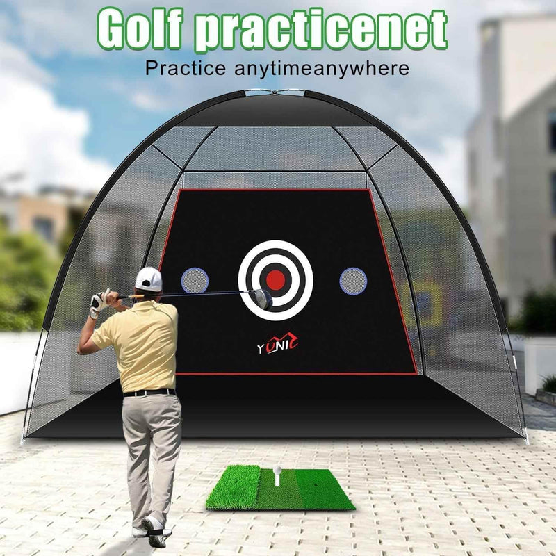 Golf Practice Net - Tent Style (10ft x 7ft) Golf Net by Yunic Golf