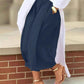 Plus Size Wide Leg Pleated Detail Cropped Pants - GiFTiFY