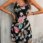 Plus Size Printed V-Neck Cami Dress - GiFTiFY