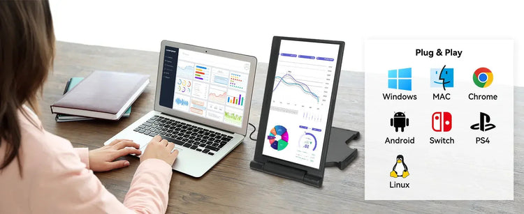 LE1411 14.1inch Laptops Screen Extender 280° Rotation FHD 1080P IPS Portable Monitors For Windows Mac Android Chrome 14-17 Inch - GiFTiFY