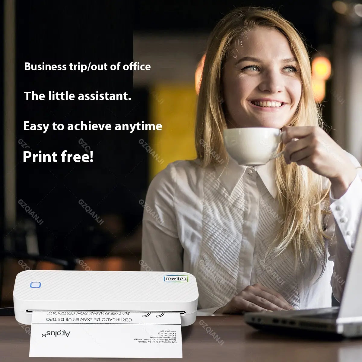 Thermal Portable Mini Printer with Paper Samples