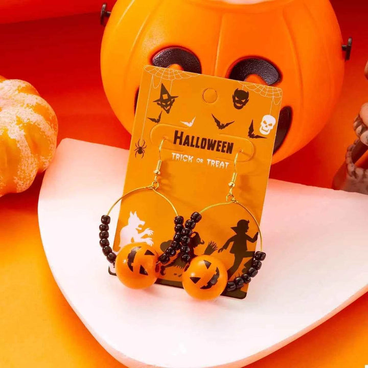 18K Gold-Plated Halloween Bead Earrings - GiFTiFY