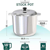 Stock Pot with Lid 18 Quarts - GiFTiFY