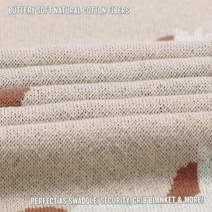 Whimsy Collection - Luxury 100% Cotton Knit Swaddle Baby Blanket - GiFTiFY