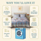 DaDa Bedding Bohemian Summertime White Blue Floral Paisley Bedspread Set (KSX-003)