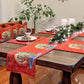 DaDa Bedding Red Santa Claus Christmas Tree Woven Tapestry Dining Table Runner (17615)