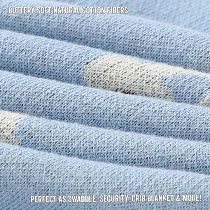 Whimsy Collection - Luxury 100% Cotton Knit Swaddle Baby Blanket - GiFTiFY