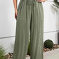 Plus Size High Waist Wide Leg Drawstring Pants - GiFTiFY
