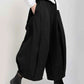 Plus Size Wide Leg Pleated Detail Cropped Pants