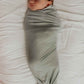 Seafoam Ribbed Stretch Swaddle