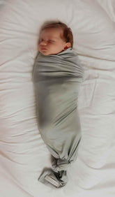 Seafoam Ribbed Stretch Swaddle - GiFTiFY