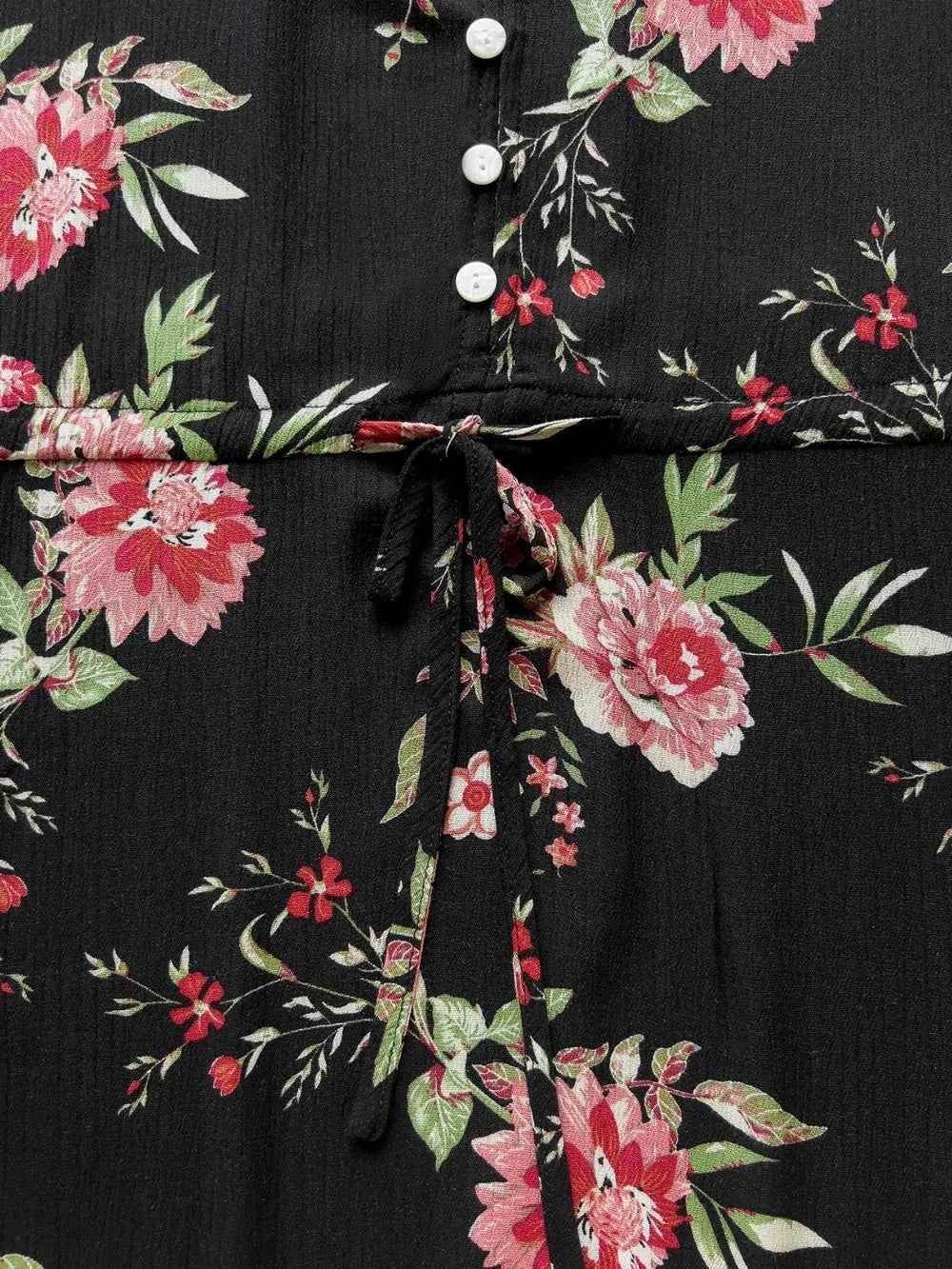 Plus Size Floral Flare Sleeve Dress - GiFTiFY