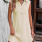 Plus Size Texture Button-Front Shirt Dress - GiFTiFY