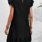 Plus Size Ruffle Hen Cap Sleeve Mini Dress - GiFTiFY