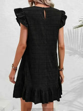 Plus Size Ruffle Hen Cap Sleeve Mini Dress - GiFTiFY