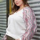 Plus Size Sweatshirt with Button Detail - GiFTiFY