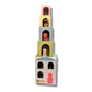 Stacking Houses (Set of 5 Houses and 3 Hardwood Characters) Lala + Mo