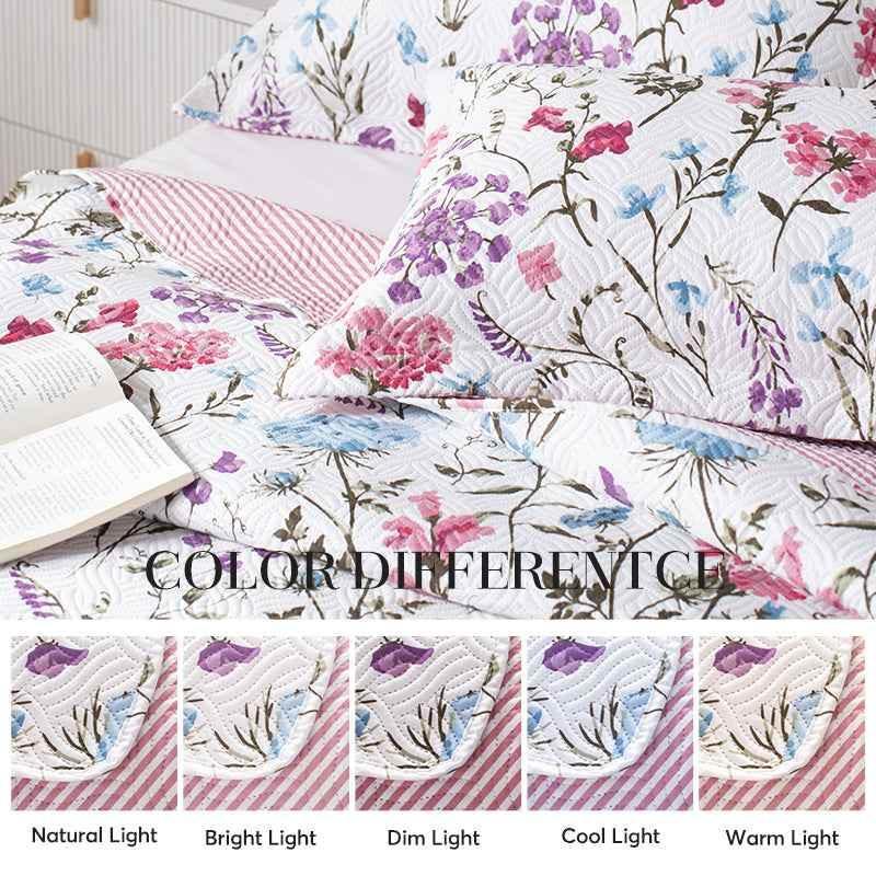 Kasentex Floral Quilt Set - Lightweight & Reversible - Cozy & Stylish Bedding - Machine Washable, Room Decor, Graduation Gifts by Kasentex