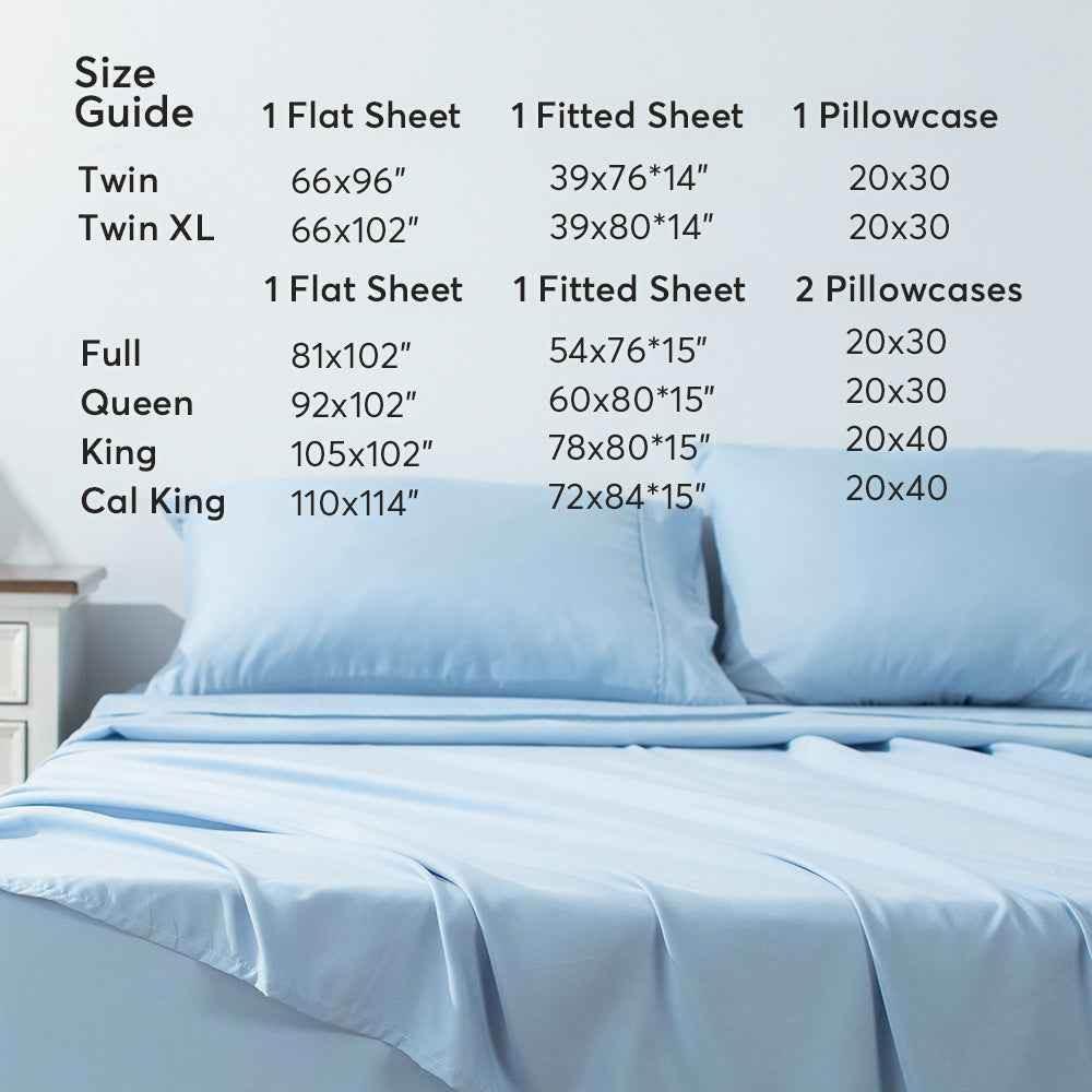 Kasentex Soft Sheet Bedding Set in Deep Pocket, Hypoallergenic and Breathable, Room Decor, Graduation Gifts - GiFTiFY