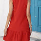 Plus Size Sleeveless Button-Front V-Neck Casual Mini Dress - GiFTiFY