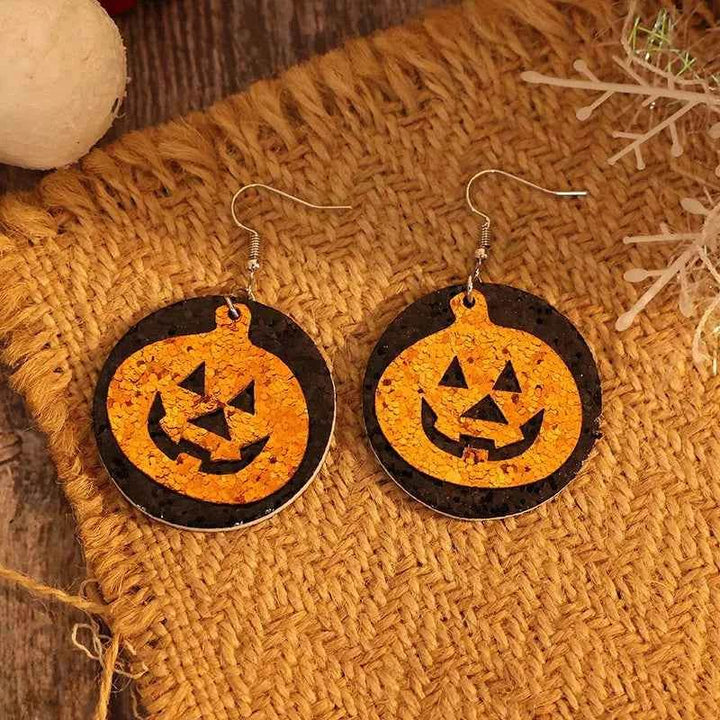 PU Leather Pumpkin Earrings - GiFTiFY