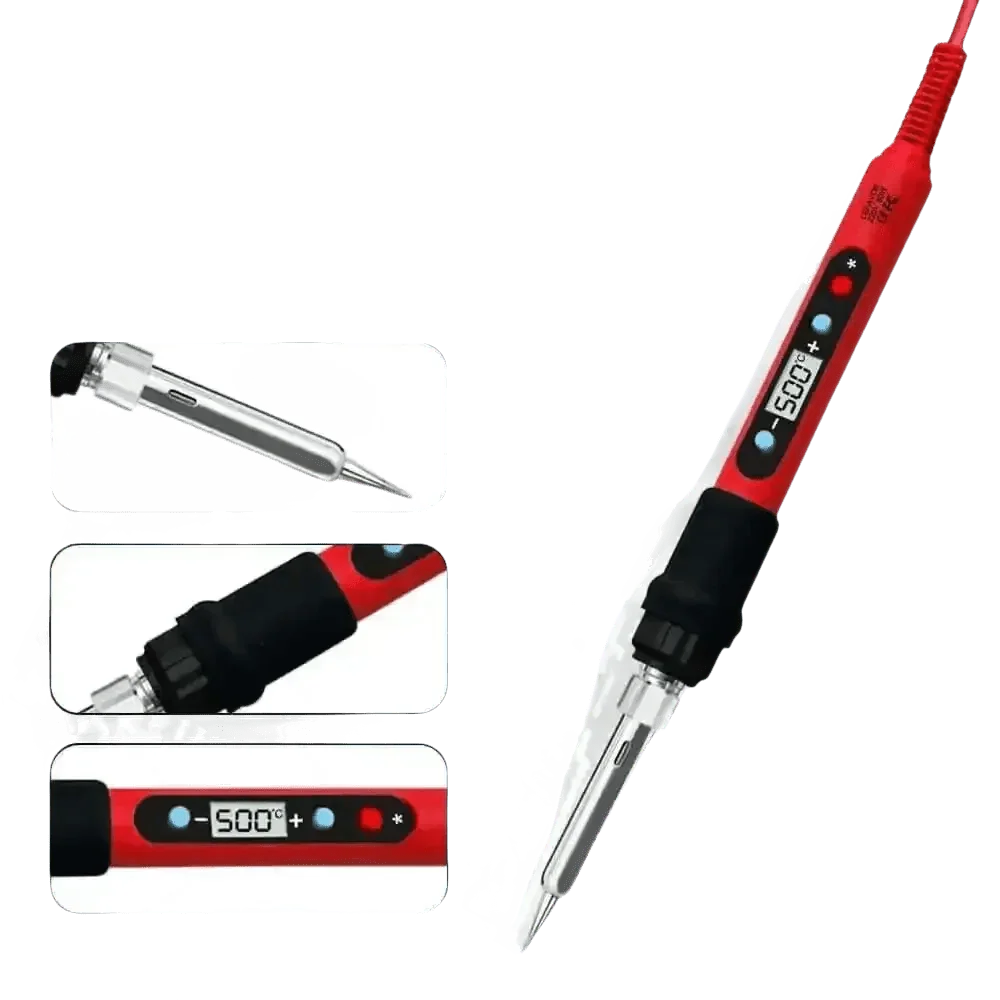 80W Soldering Iron Kit Adjustable Temperature LCD Solder - GiFTiFY