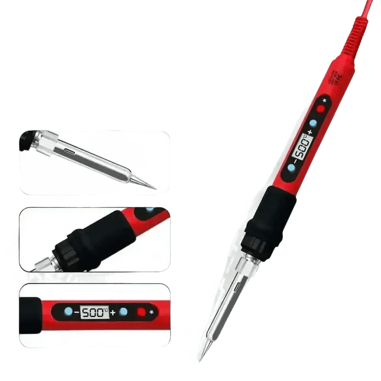 80W Soldering Iron Kit Adjustable Temperature LCD Solder - GiFTiFY