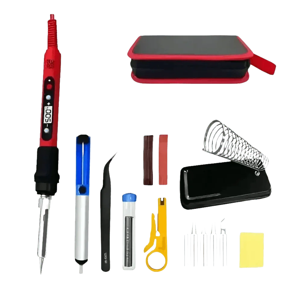 80W Soldering Iron Kit Adjustable Temperature LCD Solder - GiFTiFY