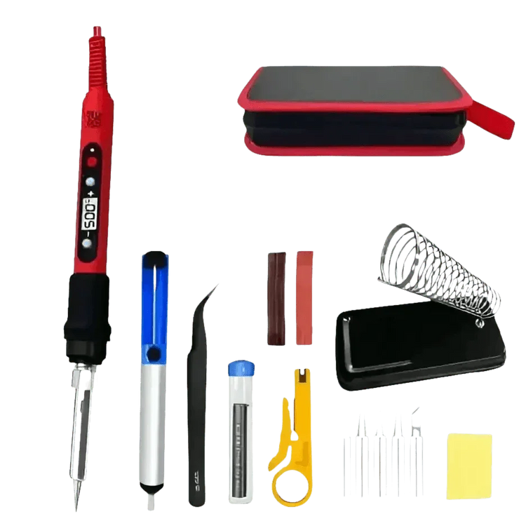 80W Soldering Iron Kit Adjustable Temperature LCD Solder - GiFTiFY