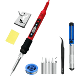 80W Soldering Iron Kit Adjustable Temperature LCD Solder - GiFTiFY