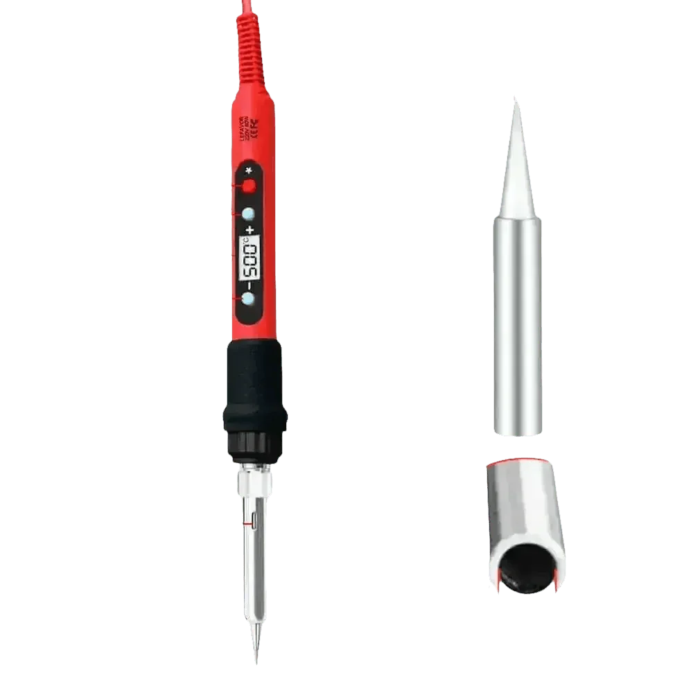 80W Soldering Iron Kit Adjustable Temperature LCD Solder Soldering Irons by Shenzhen Lefavor tool's Store