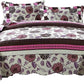 DaDa Bedding Bohemian Purple Blooms Floral Garden Pink Brown Bedspread Set (KBJ1629)