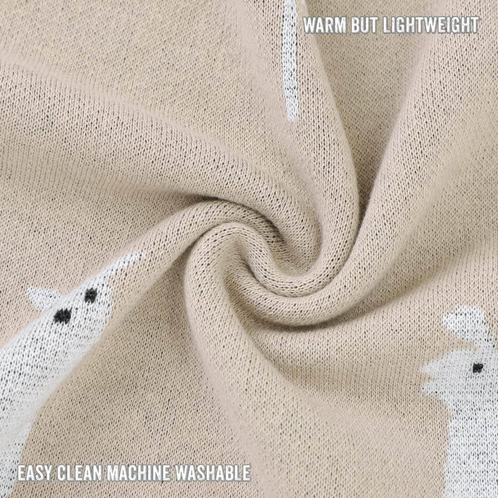 Whimsy Collection - Luxury 100% Cotton Knit Swaddle Baby Blanket - GiFTiFY